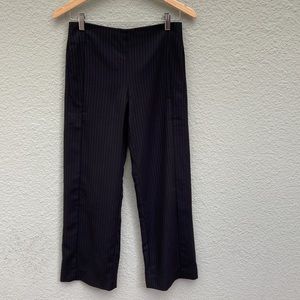 diana slavin XXS charcoal pinstripe wide leg trousers